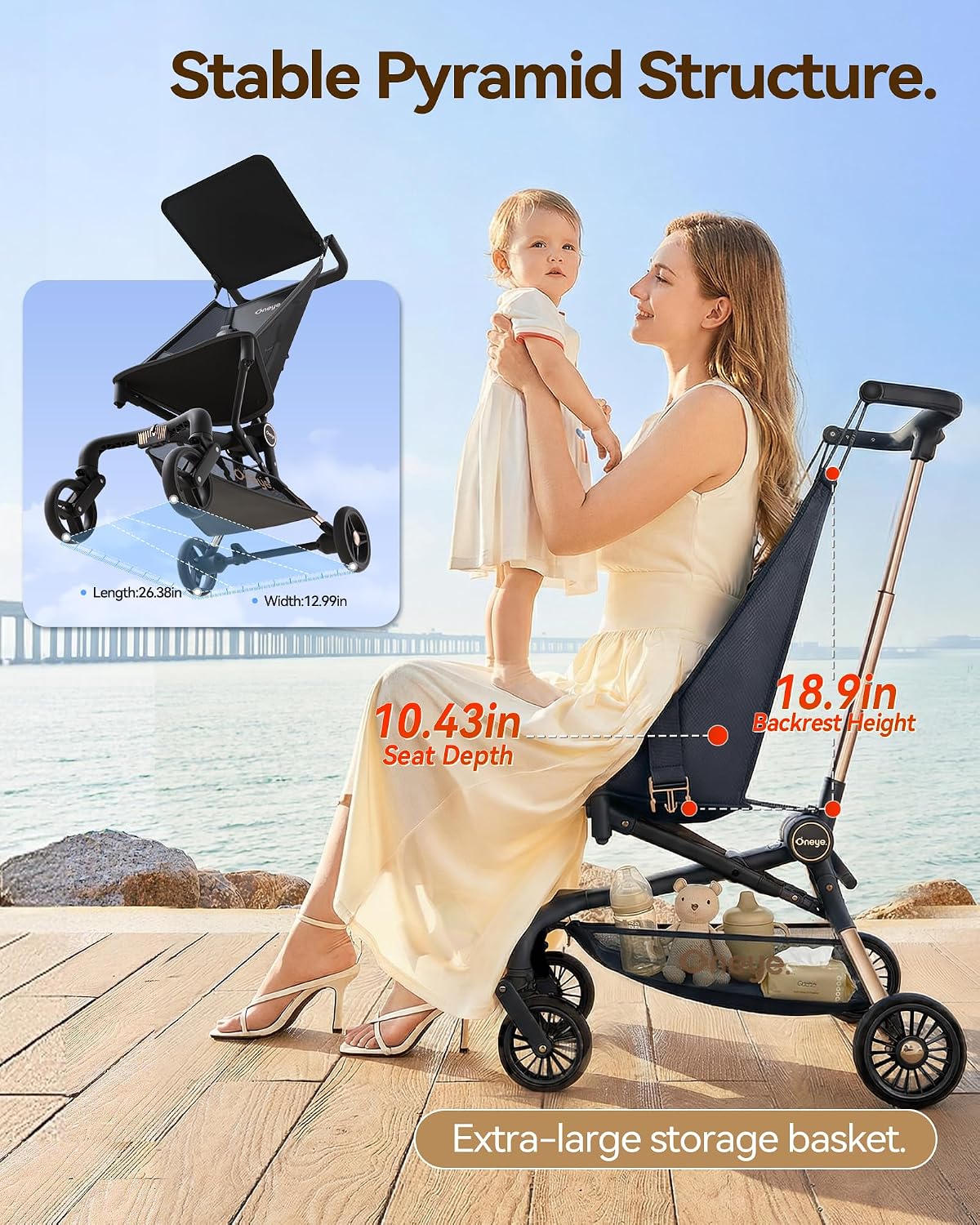 Travel Stroller for Airplane, Ultra Lightweight Baby Stroller for Toddlers